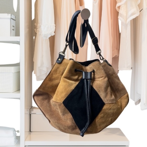 🚨FINAL PRICE🚨Free People Tovey Brown Suede Bucket Bag Handmade - Picture 11 of 11